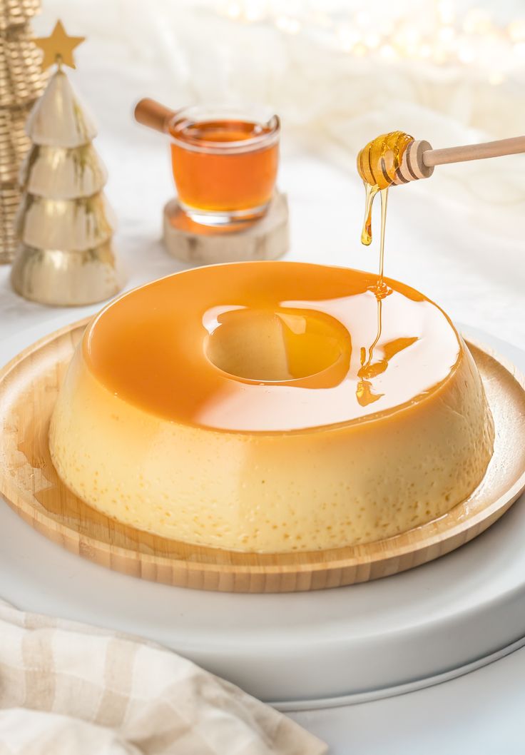 Pudim gourmet liso e brilhante