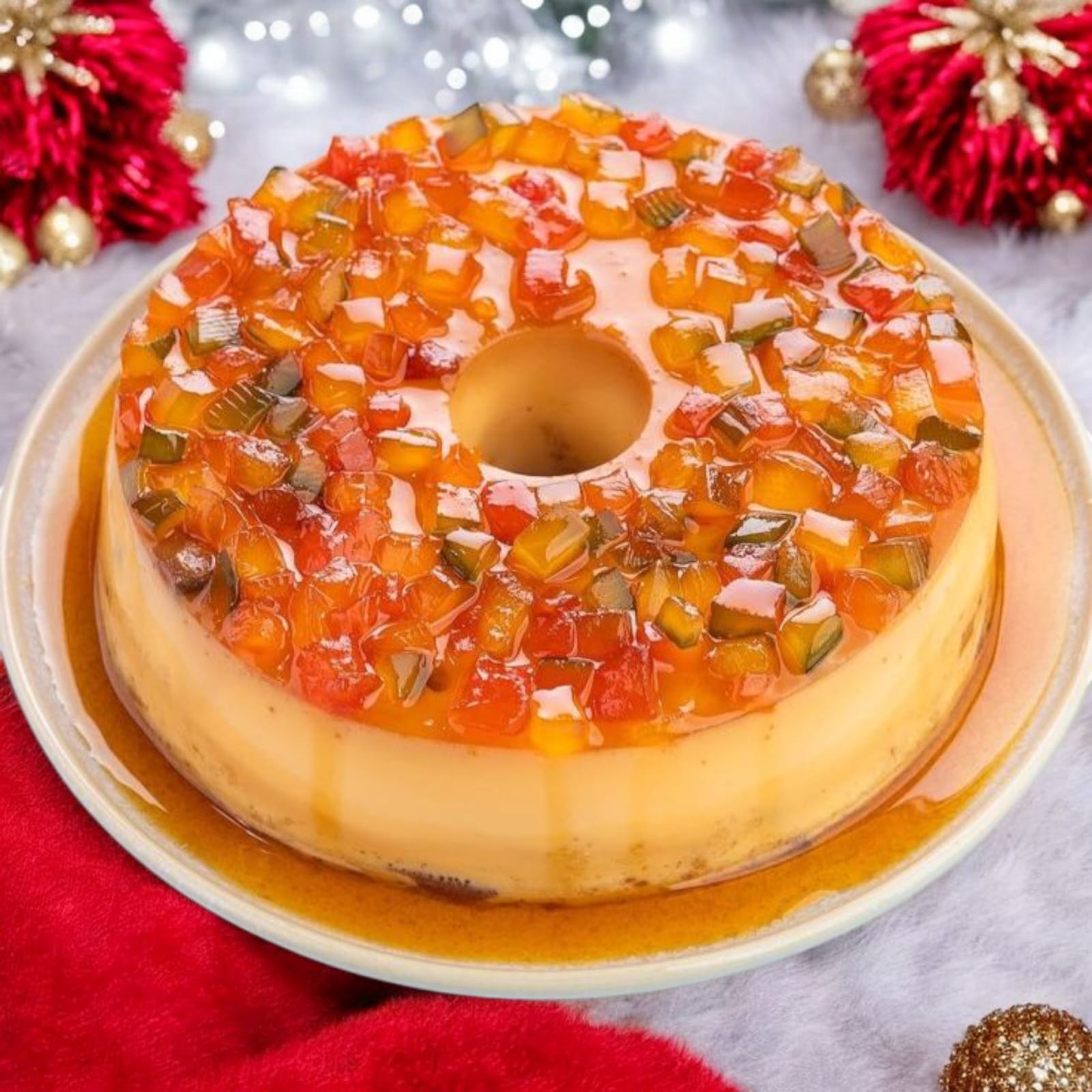 Pudim de panetone gourmet